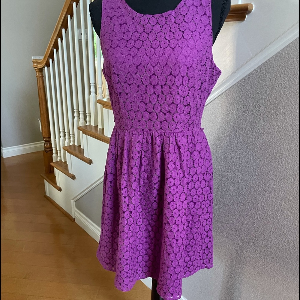 Nicole Miller purple dress size 8 - Picture 2 of 6
